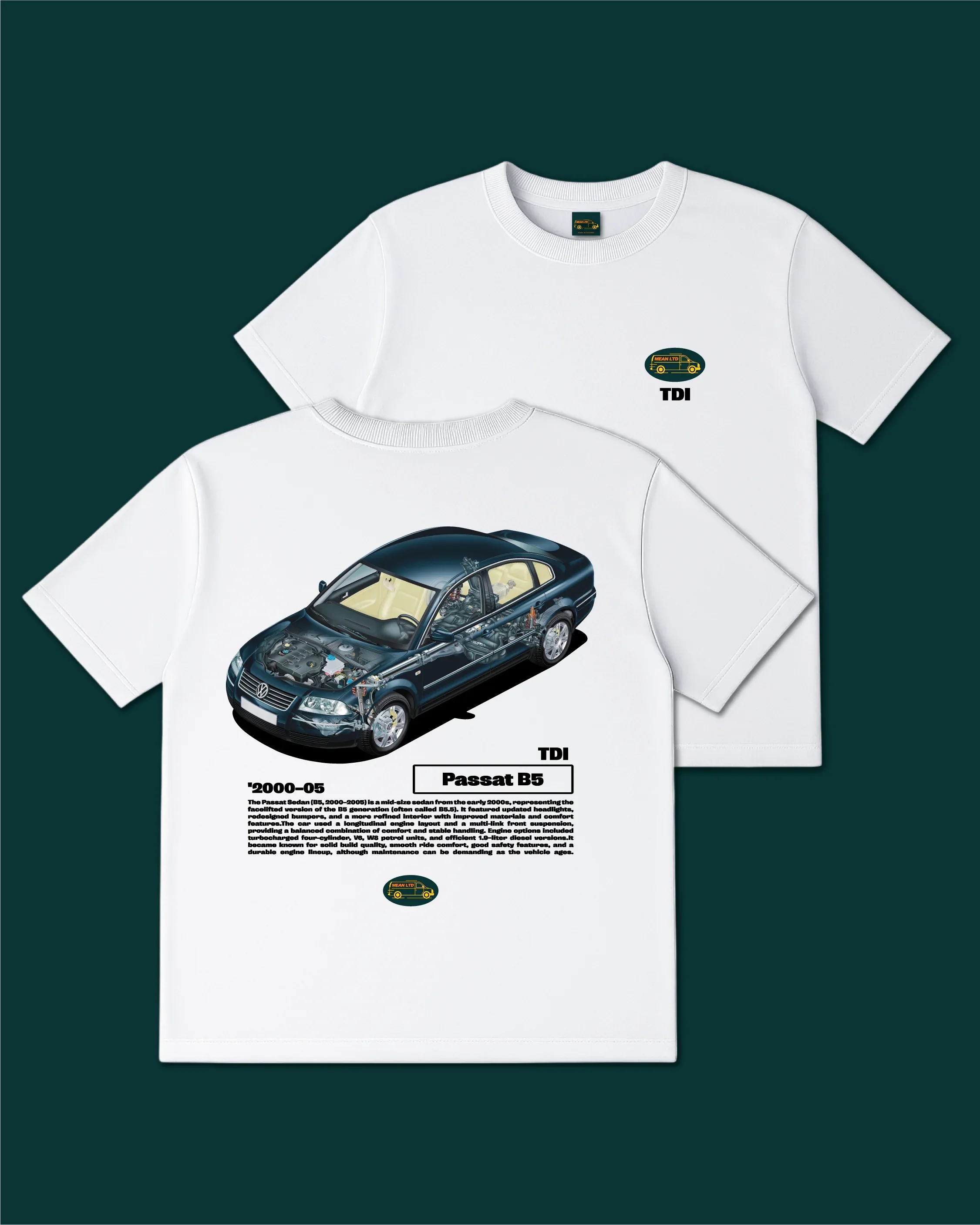 Passat B5 TDI Sedan '2000–2005 T-Shirt - MEAN LTD
