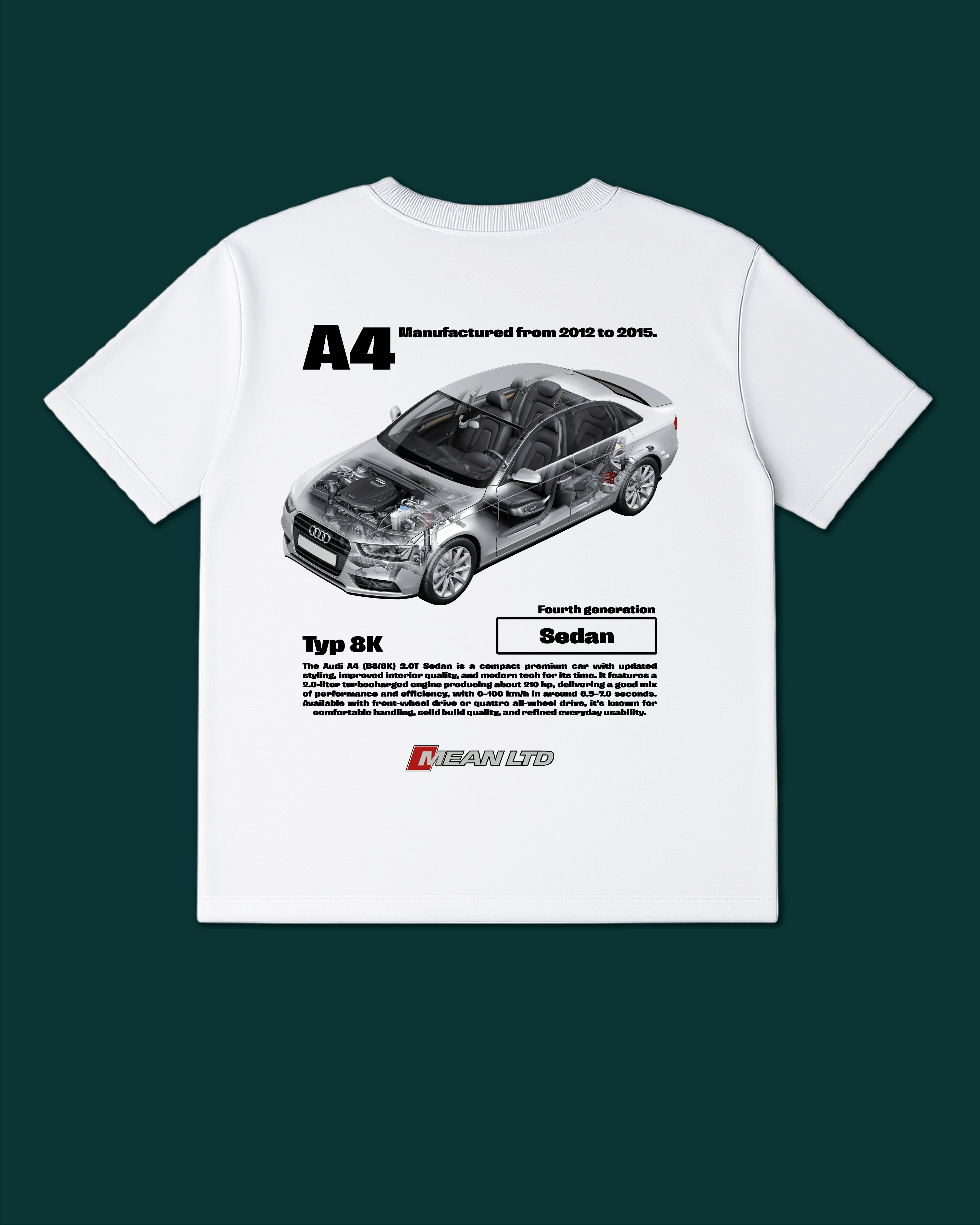 A4 Sedan (B8,8K) '2012–15 Tee
