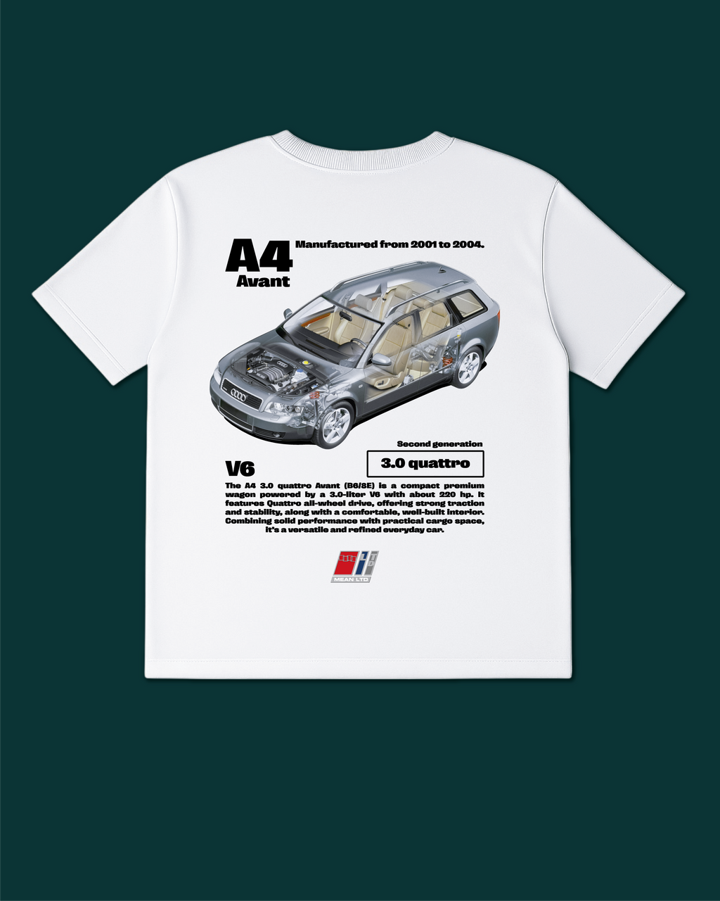 A4 3.0 Quattro Avant (B6/8E) '2001–04Tee