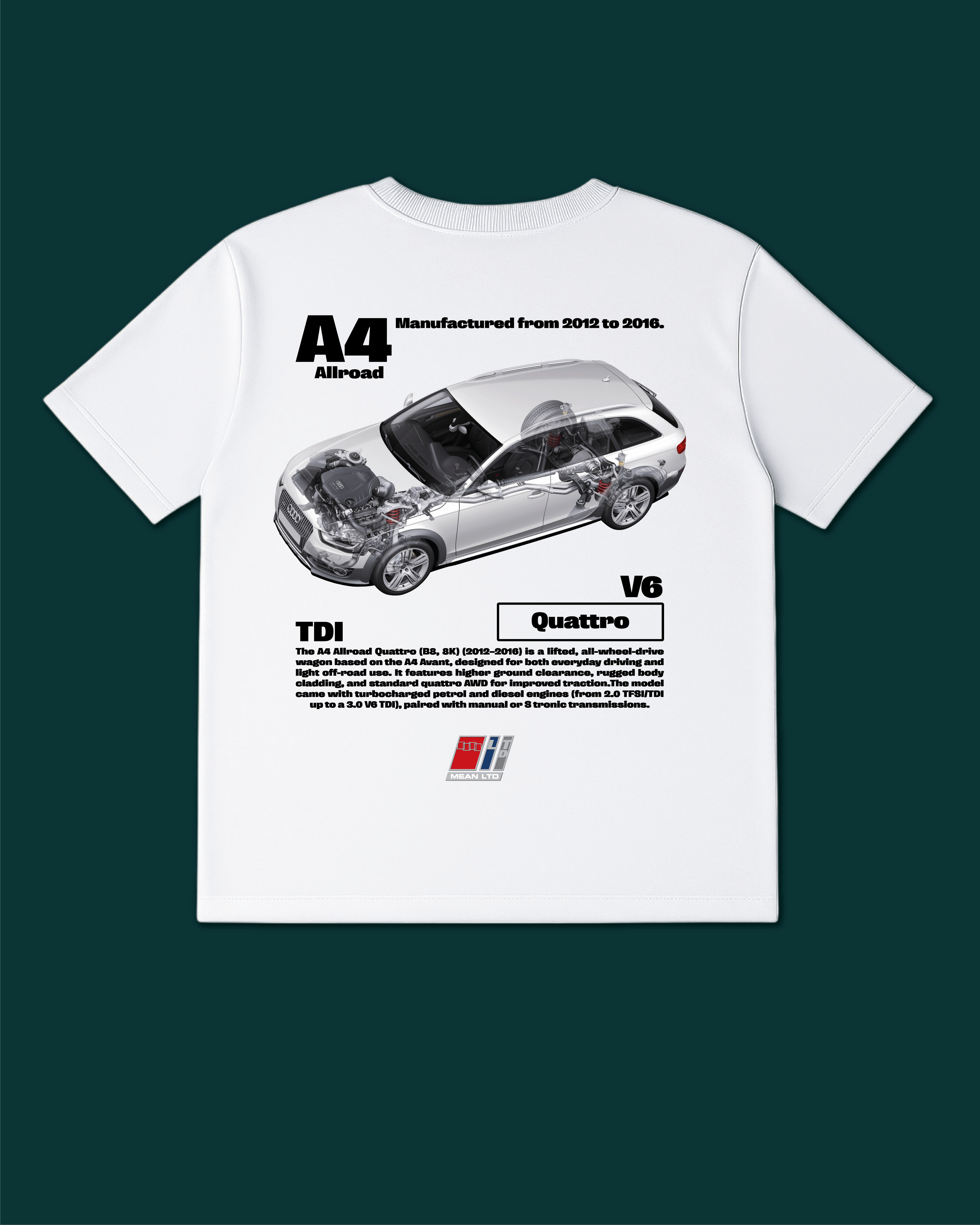A4 Allroad TDI Quattro (B8,8K) '2012–16 Tee