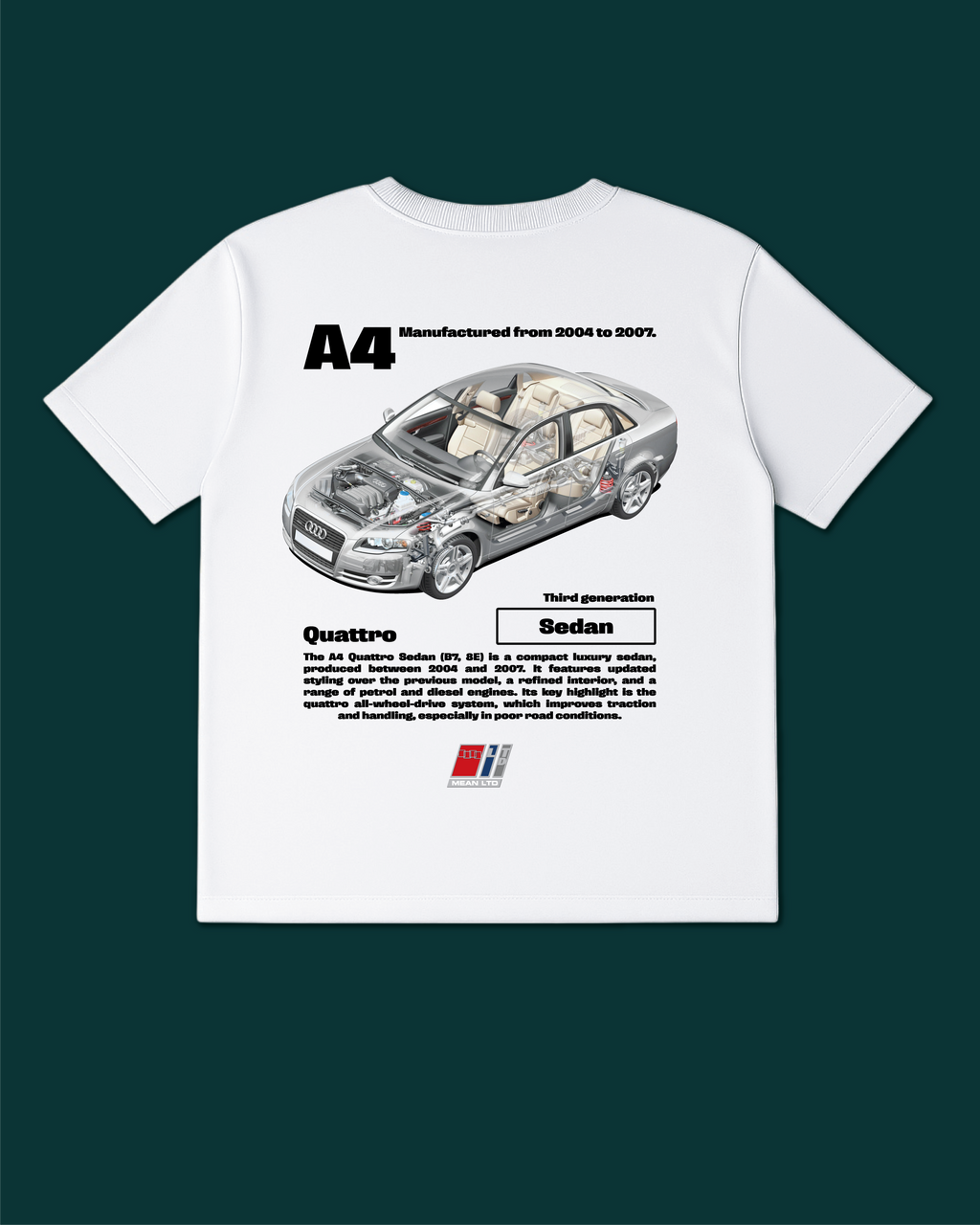 A4 Quattro Sedan (B7,8E) '2004–07 Tee