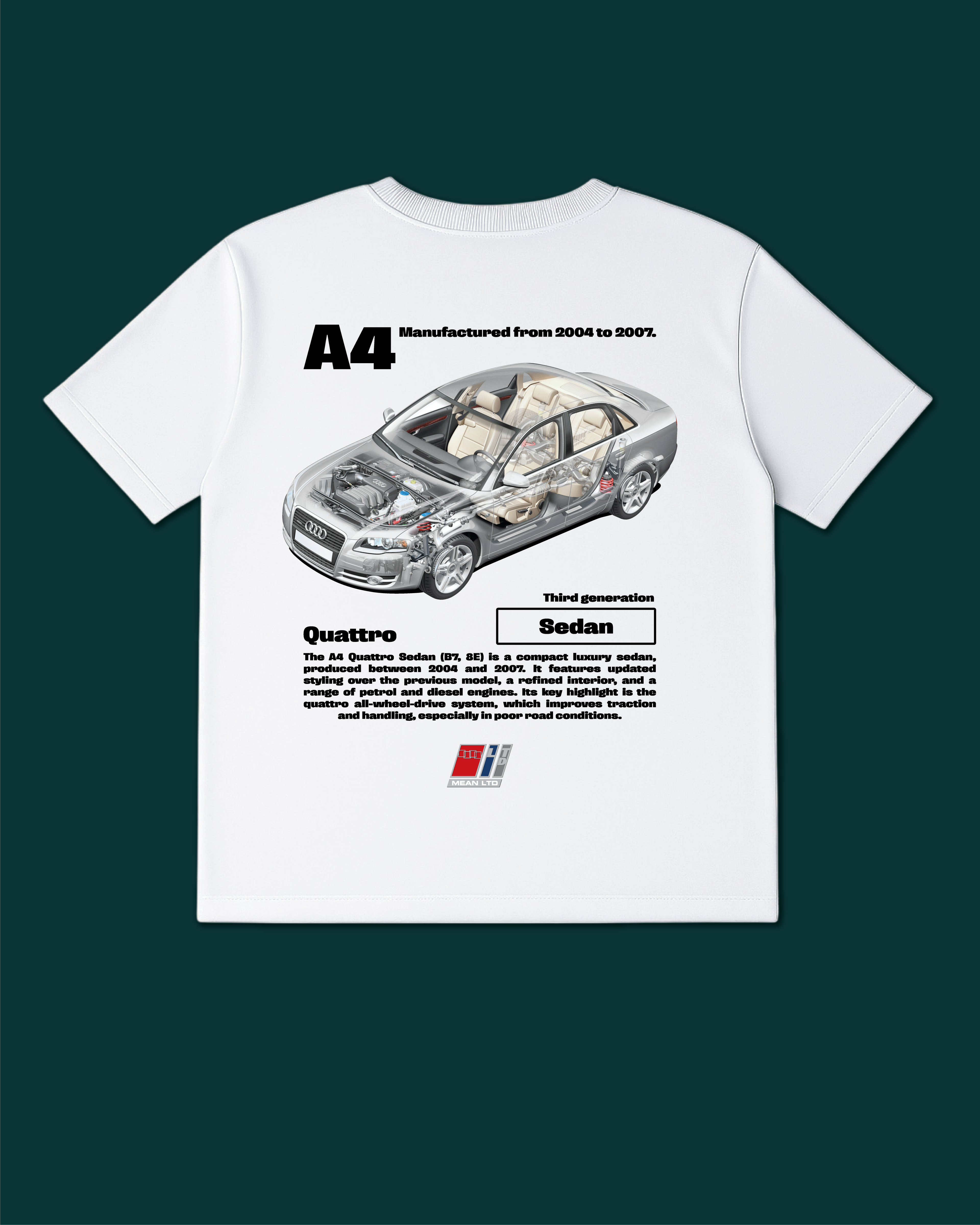 A4 Quattro Sedan (B7,8E) '2004–07 Tee