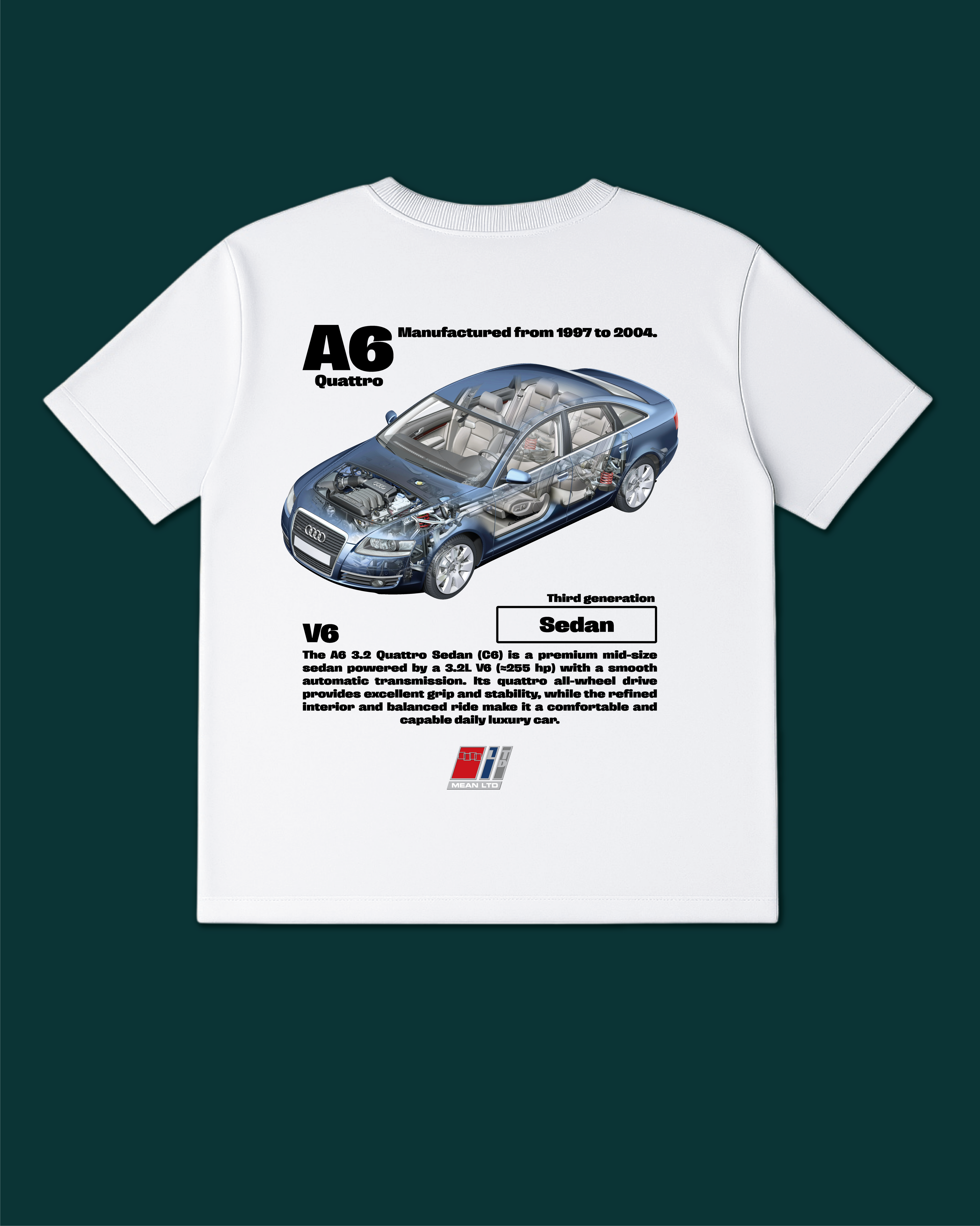 A6 Quattro Sedan (4F,C6) '2004–08 Tee