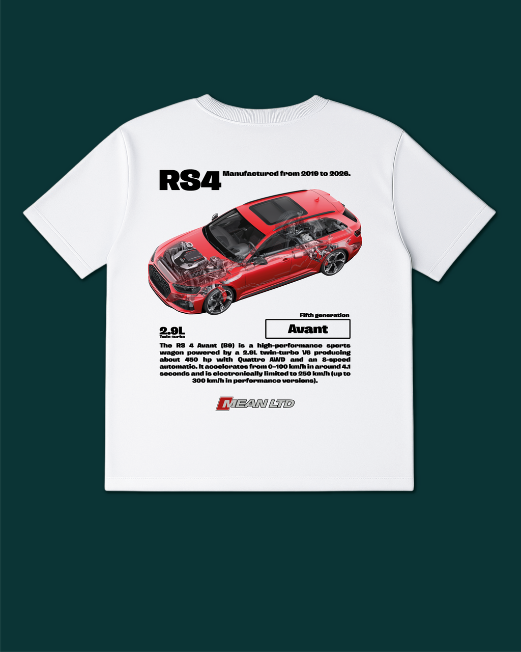 RS 4 Avant (B9) '2019–2026 Tee