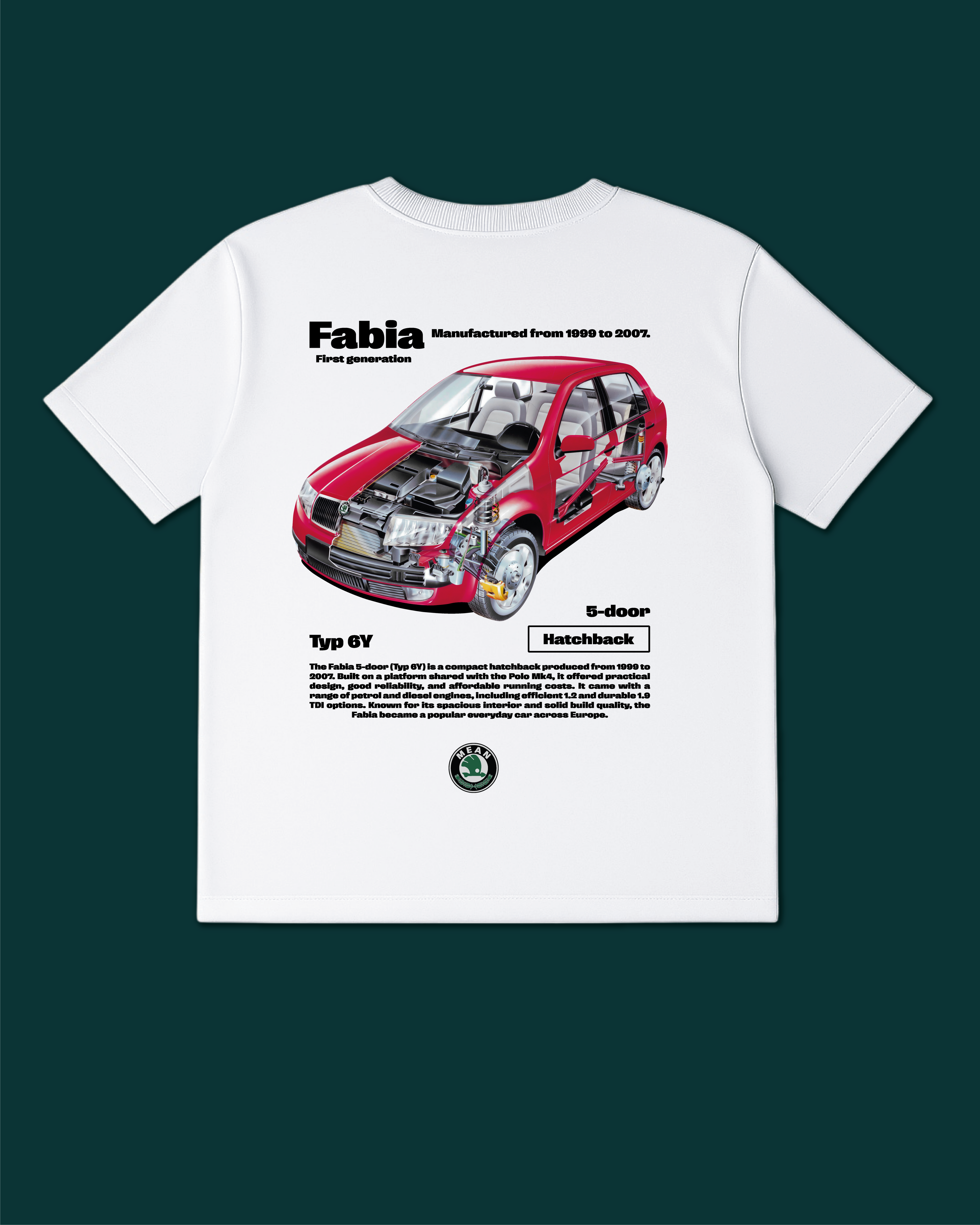 Fabia Hatchback (Typ 6Y) '1999–2007 Tee