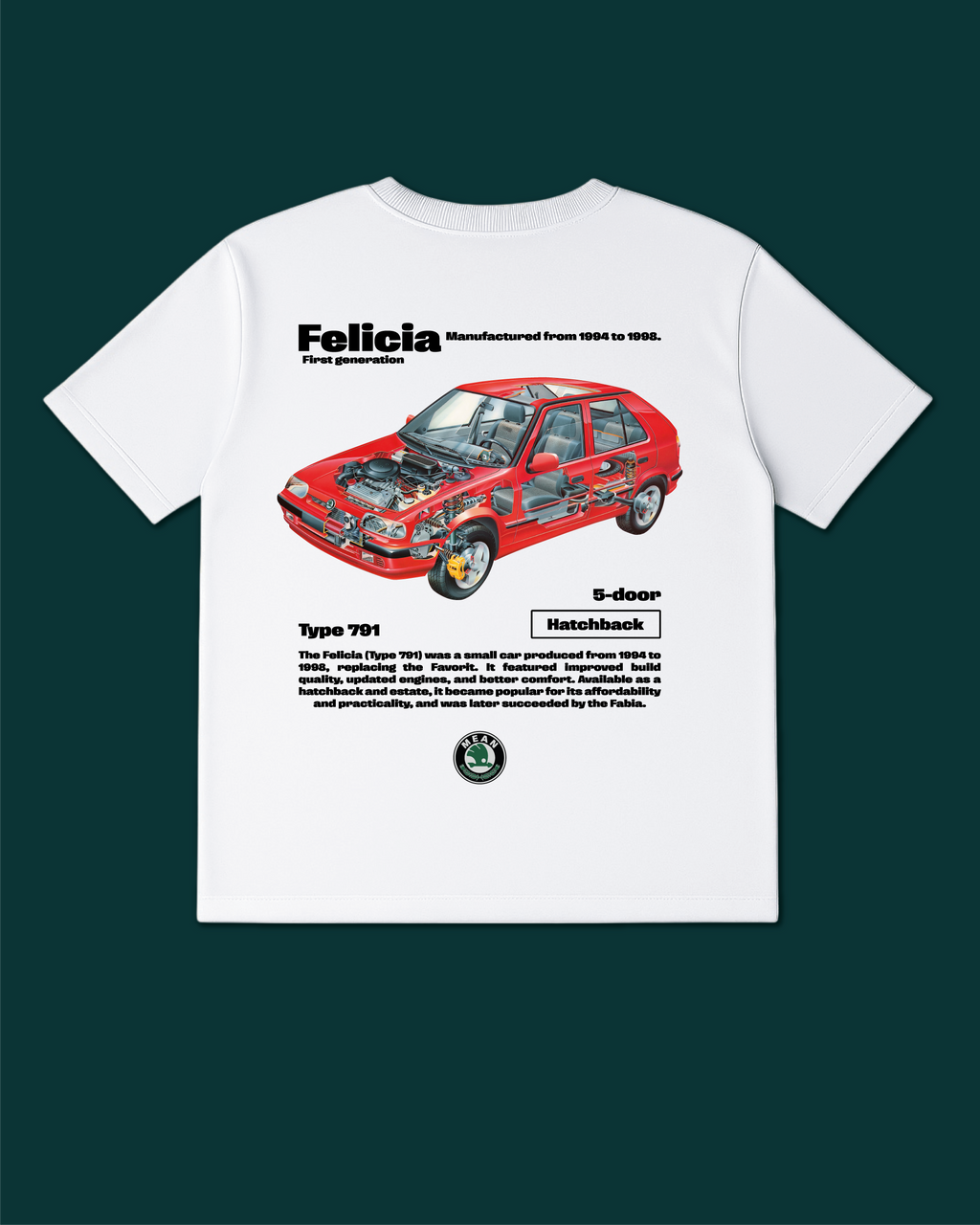 Felicia Hatchback (Typ 791) '1994–1998 Tee