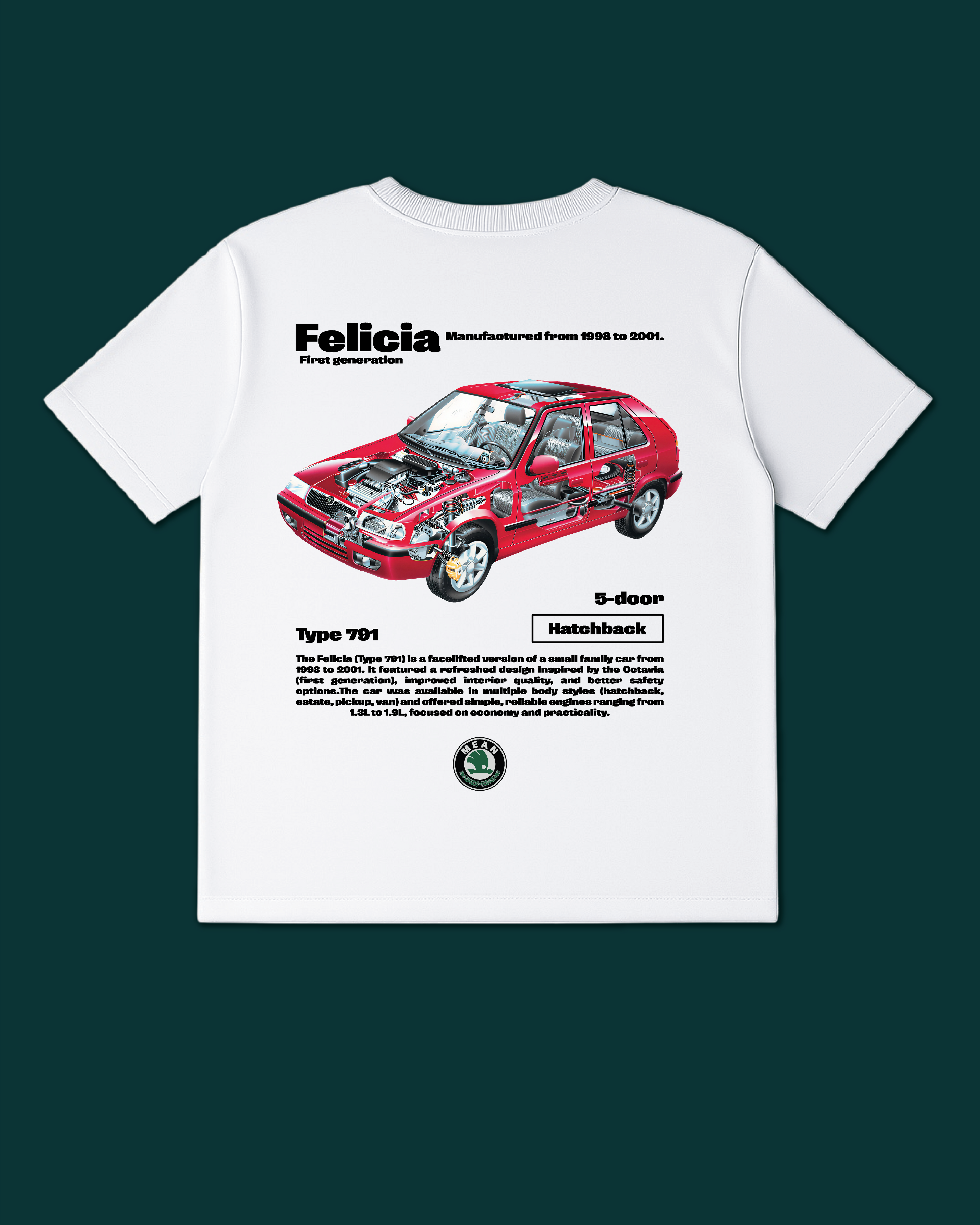 Felicia Hatchback (Typ 791) '1998–2001 Tee