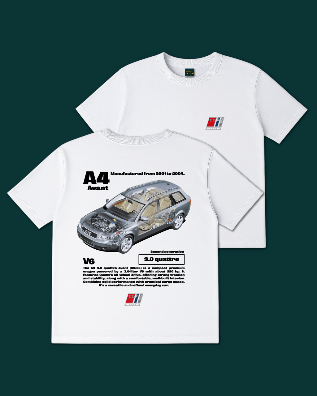 A4 3.0 Quattro Avant (B6/8E) '2001–04Tee