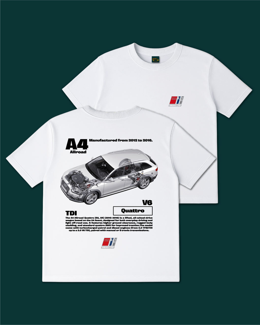 A4 Allroad TDI Quattro (B8,8K) '2012–16 Tee