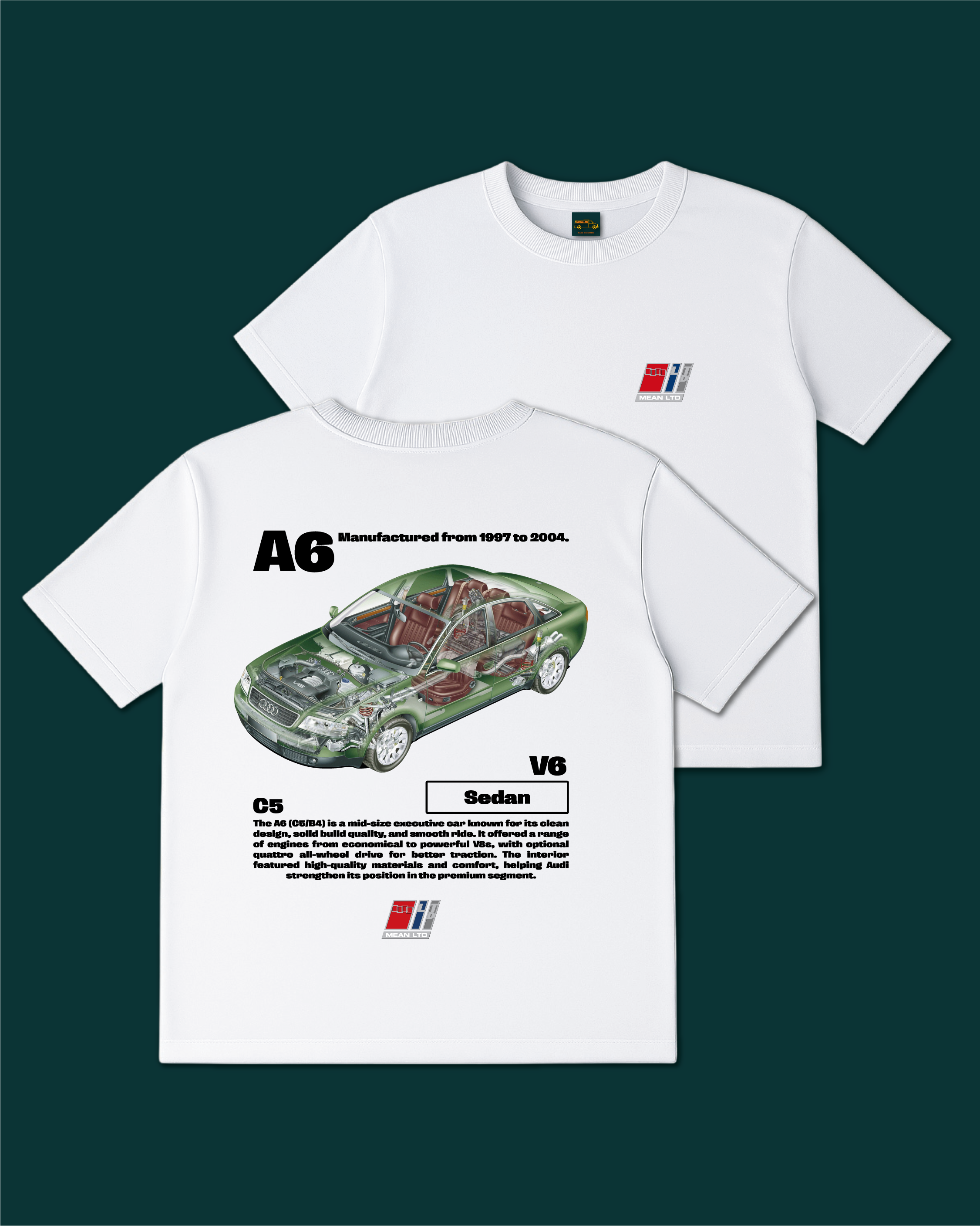 Audi A6 Sedan (C5/4B) '1997–2004 Tee