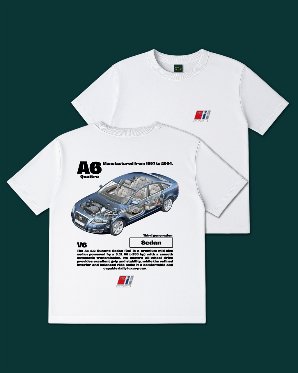 A6 Quattro Sedan (4F,C6) '2004–08 Tee