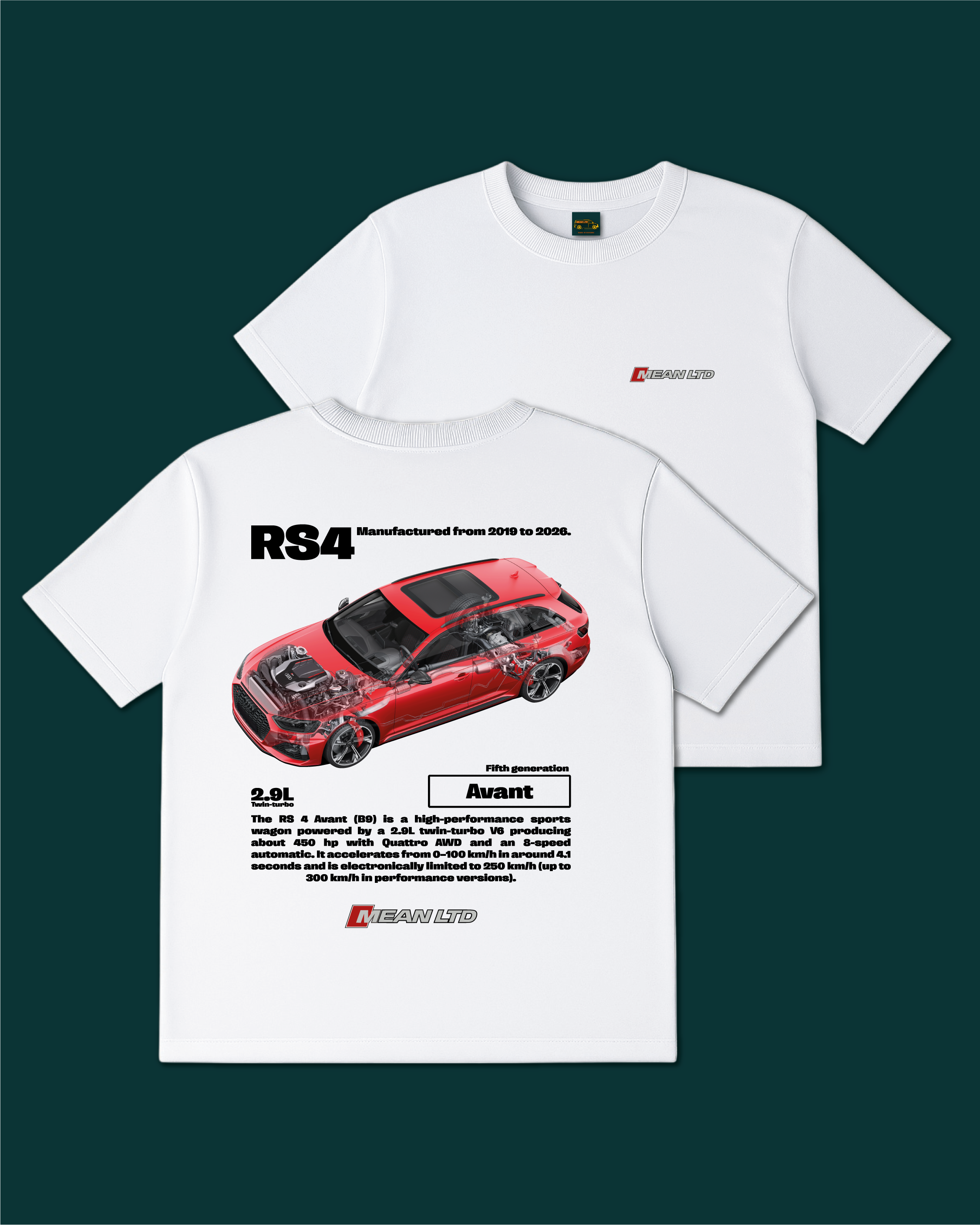 RS 4 Avant (B9) '2019–2026 Tee
