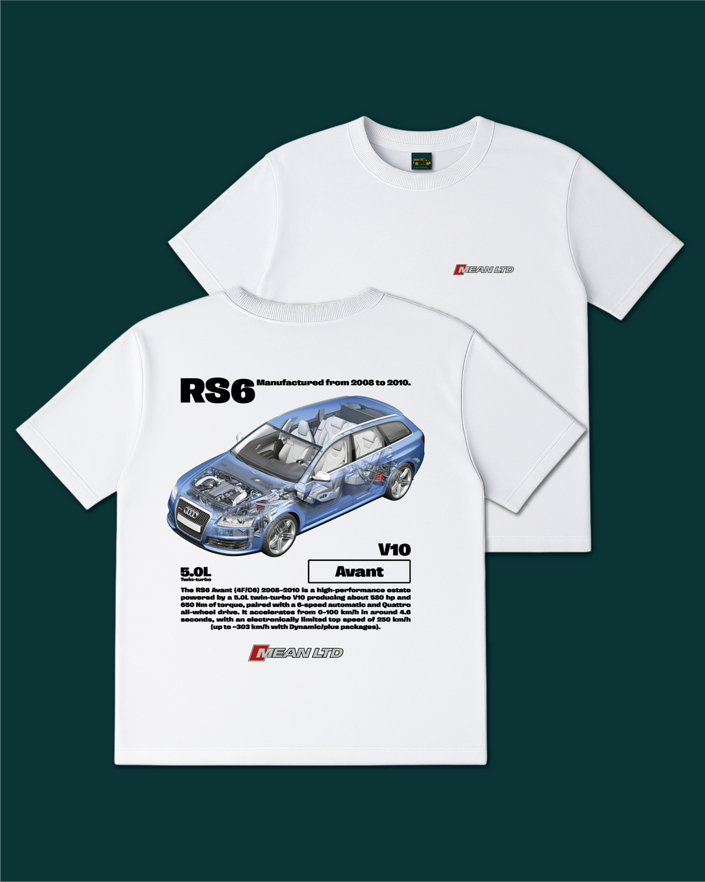 Audi RS 6 Avant (4F,C6) '2008–10 Tee