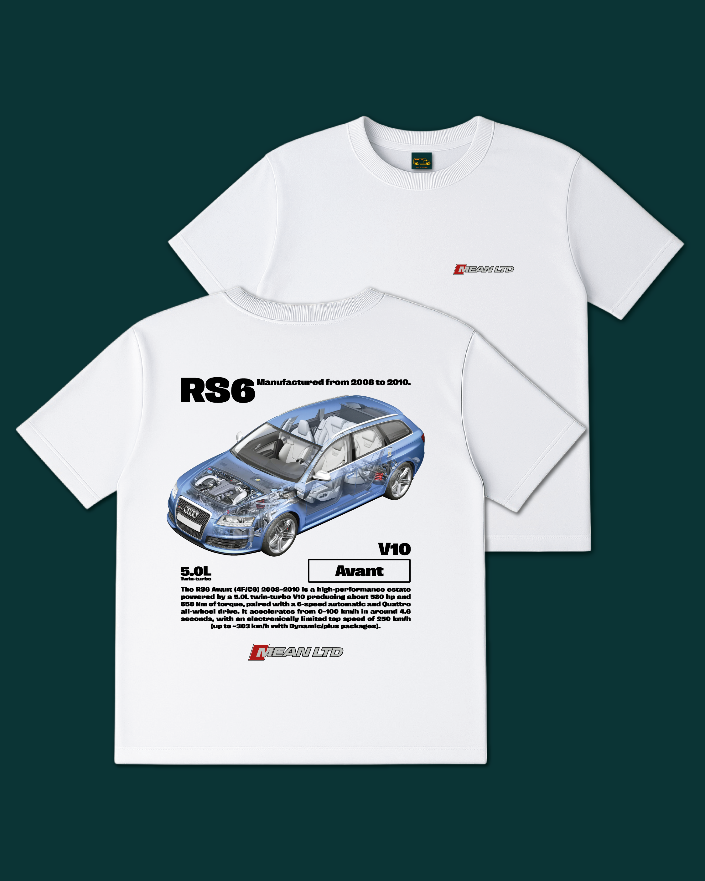 Audi RS 6 Avant (4F,C6) '2008–10 Tee