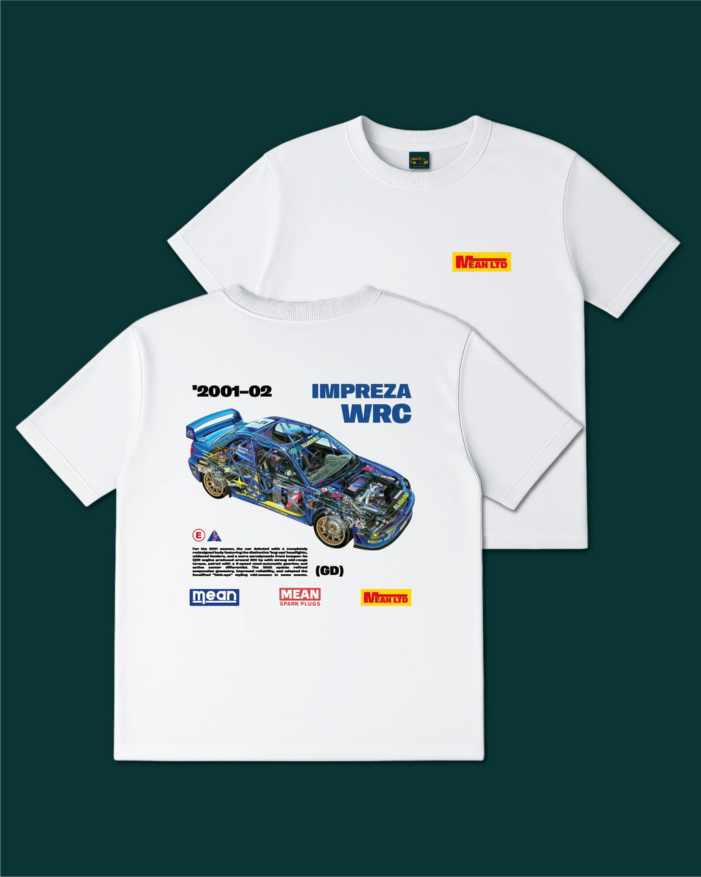 Impreza WRC '2001-02 T-Shirt - MEAN LTD