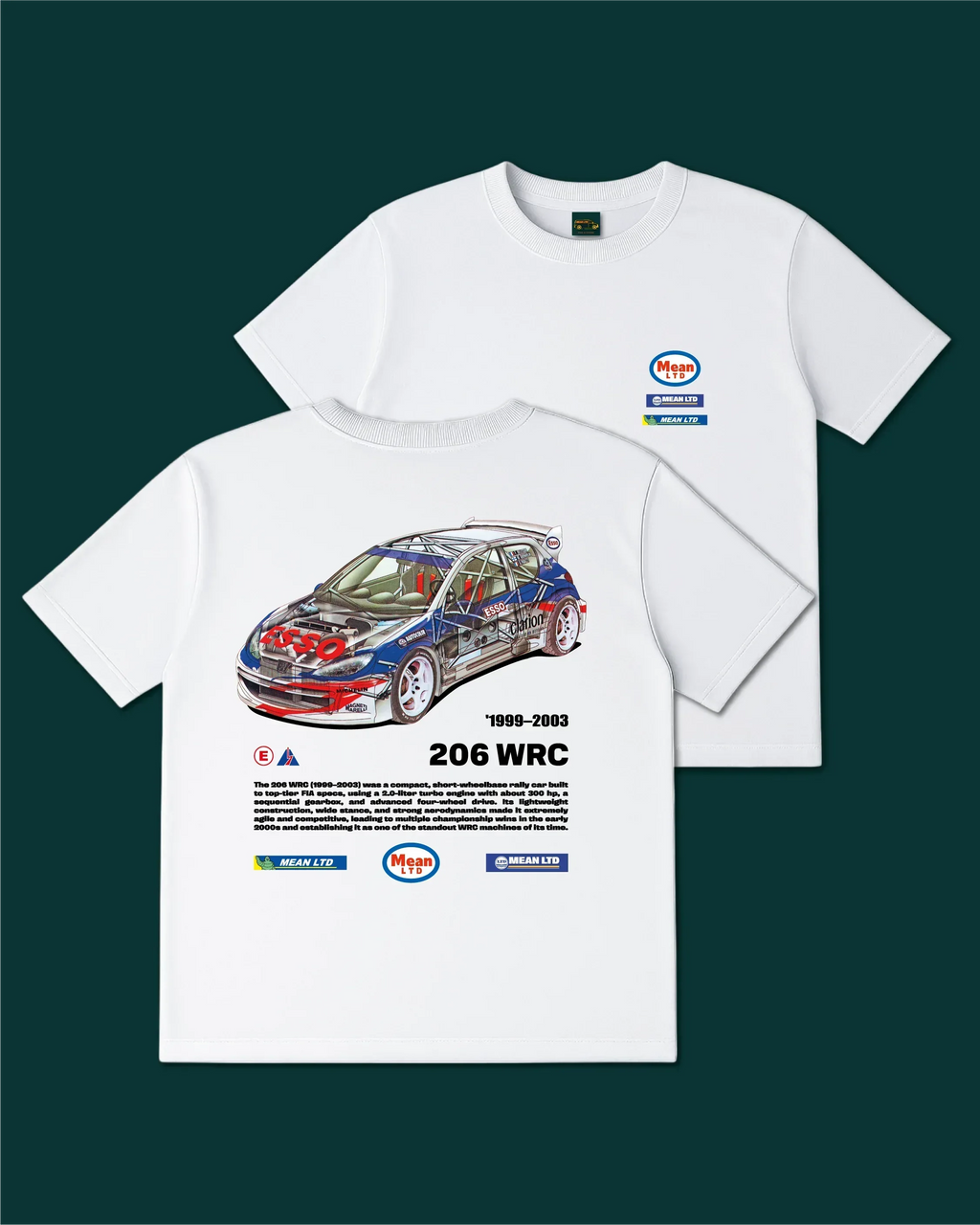 206 WRC '1999-2003 T-Shirt - MEAN LTD
