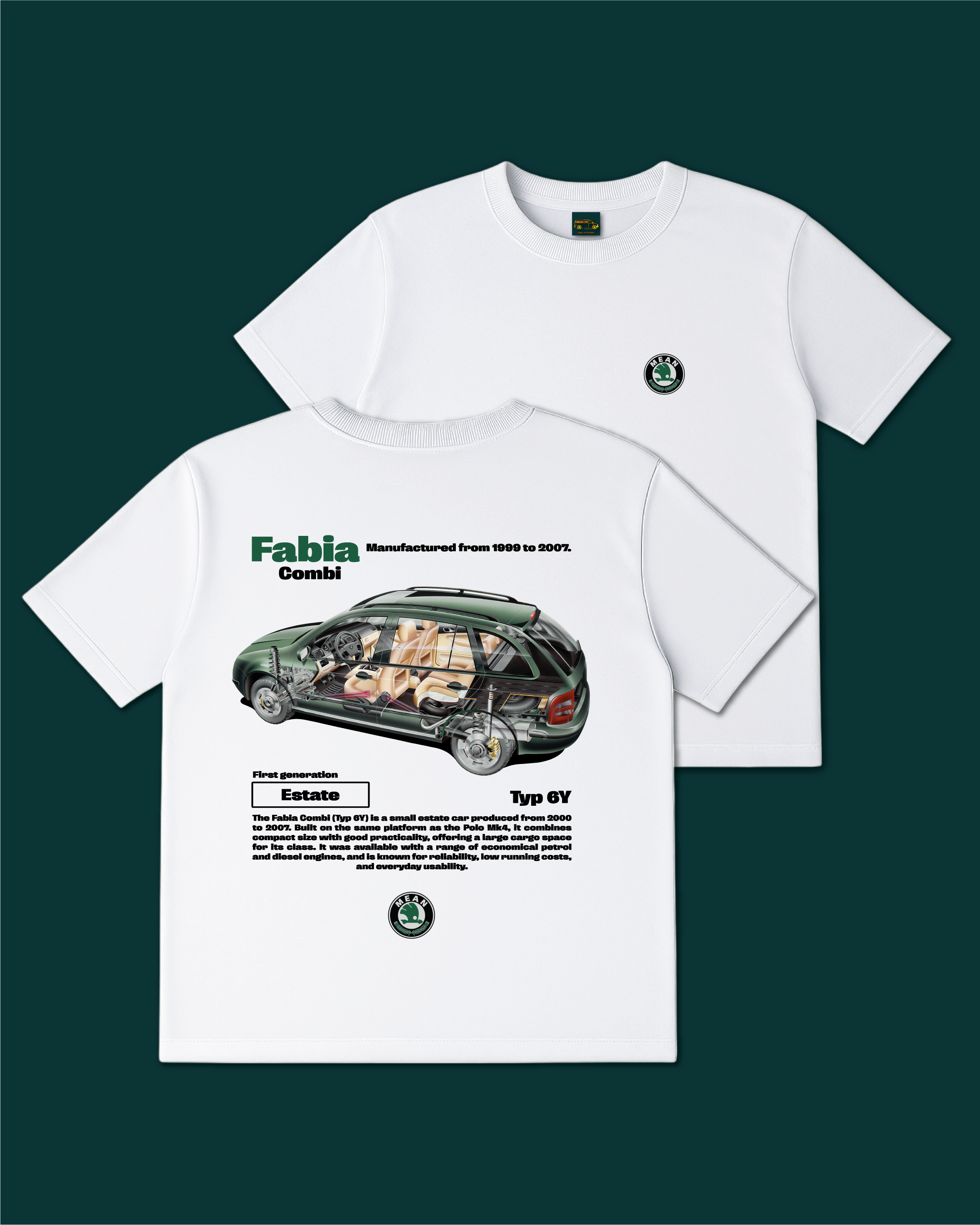 Fabia Combi (Typ 6Y) '1999–2007 Tee