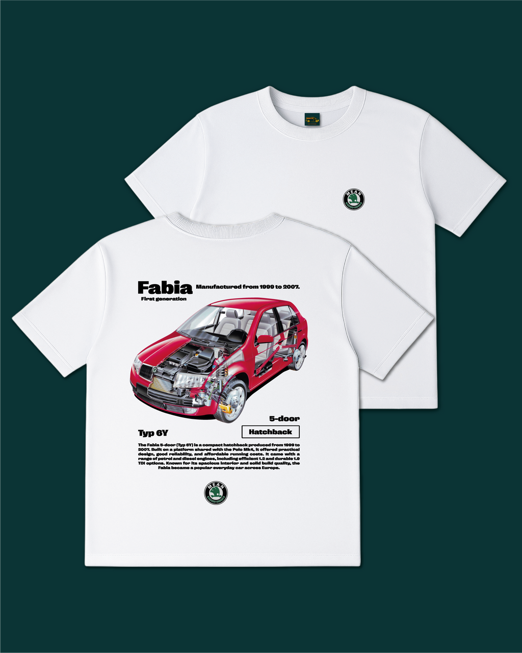 Fabia Hatchback (Typ 6Y) '1999–2007 Tee