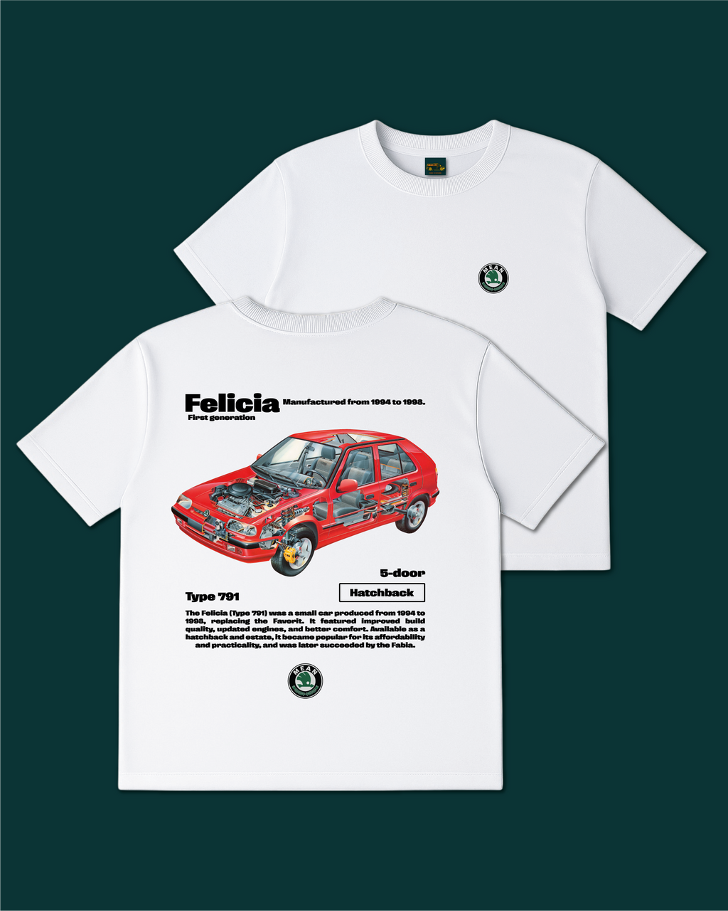 Felicia Hatchback (Typ 791) '1994–1998 Tee