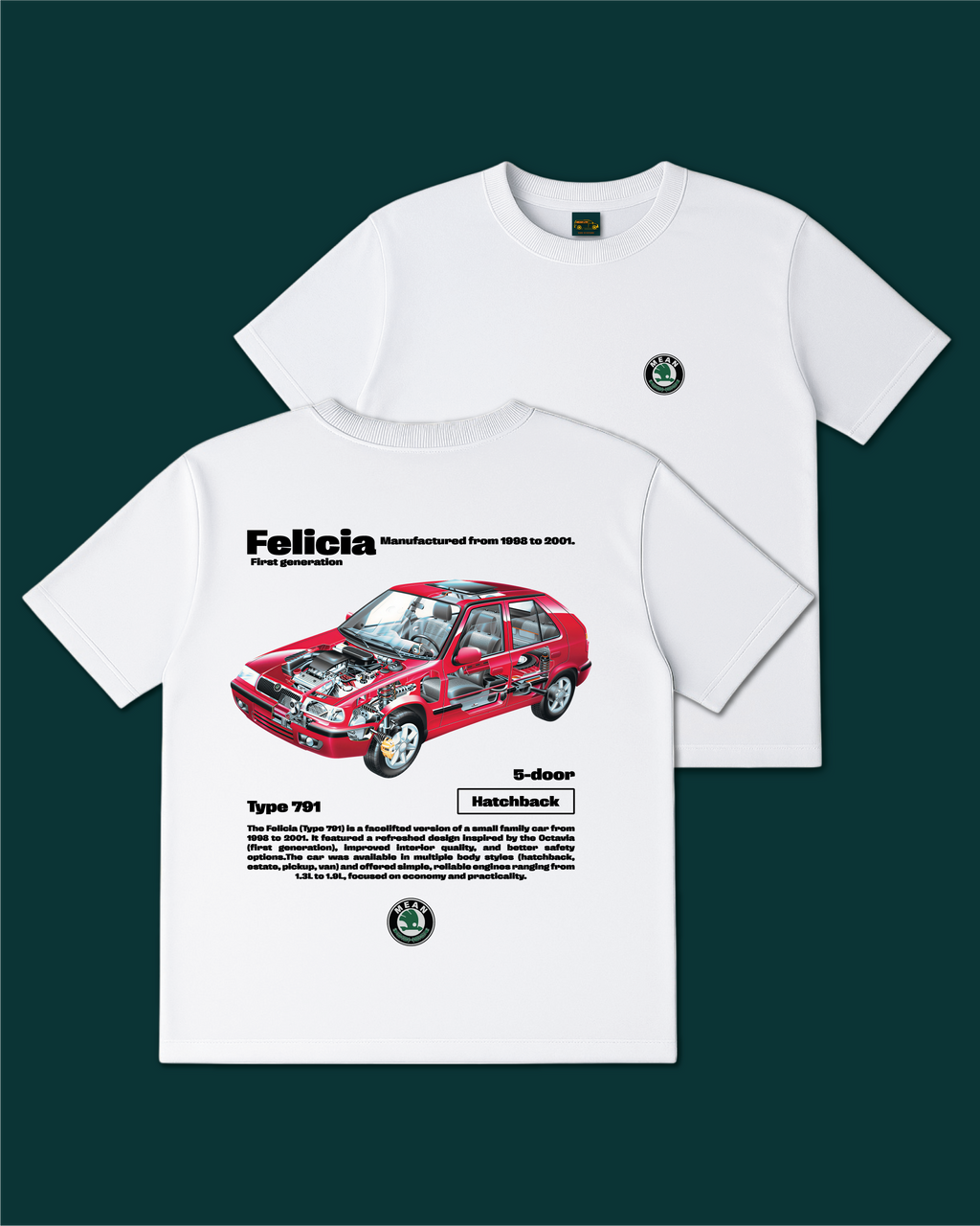 Felicia Hatchback (Typ 791) '1998–2001 Tee