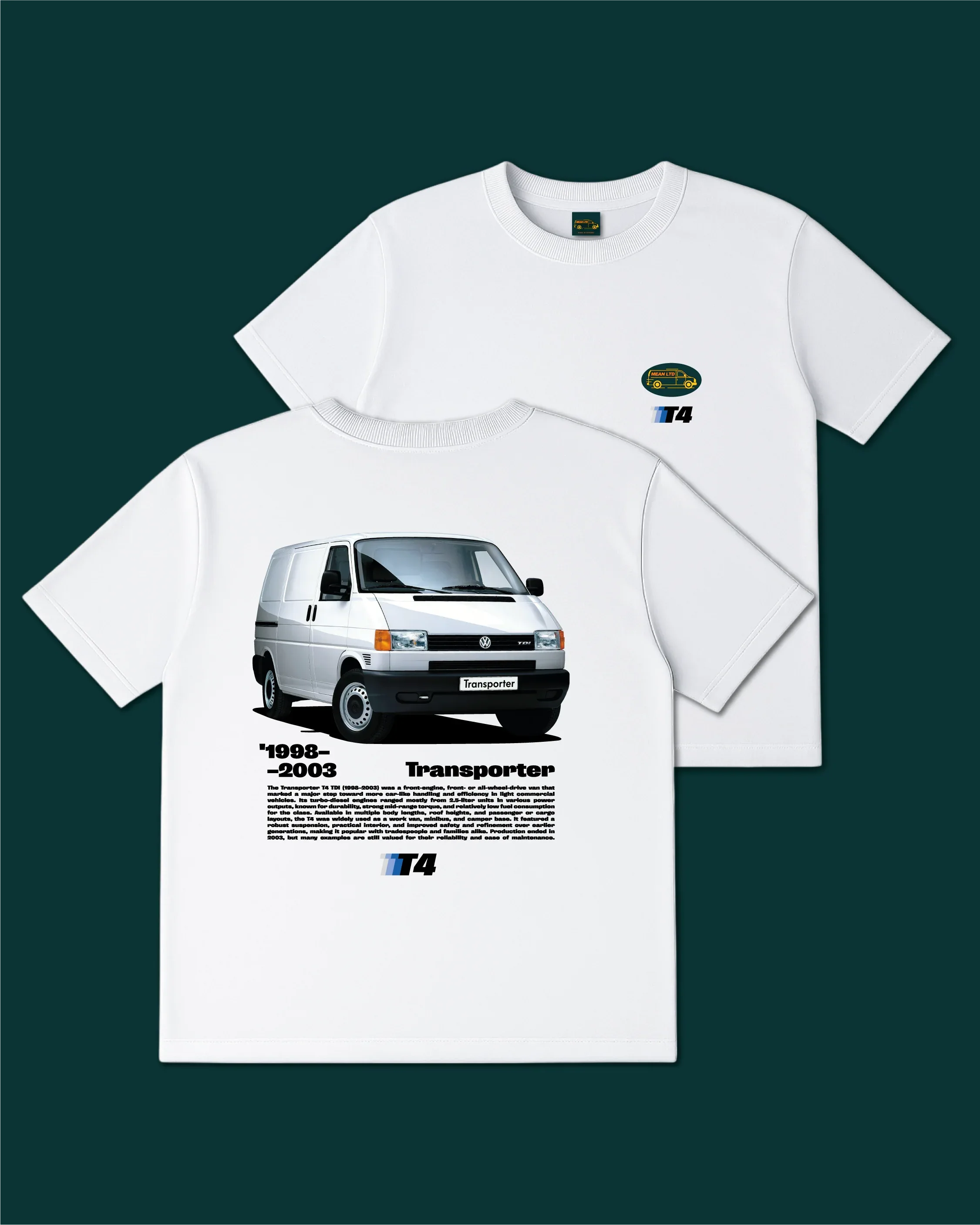 Transporter TDI Van T4 '1998–2003 T-Shirt - MEAN LTD