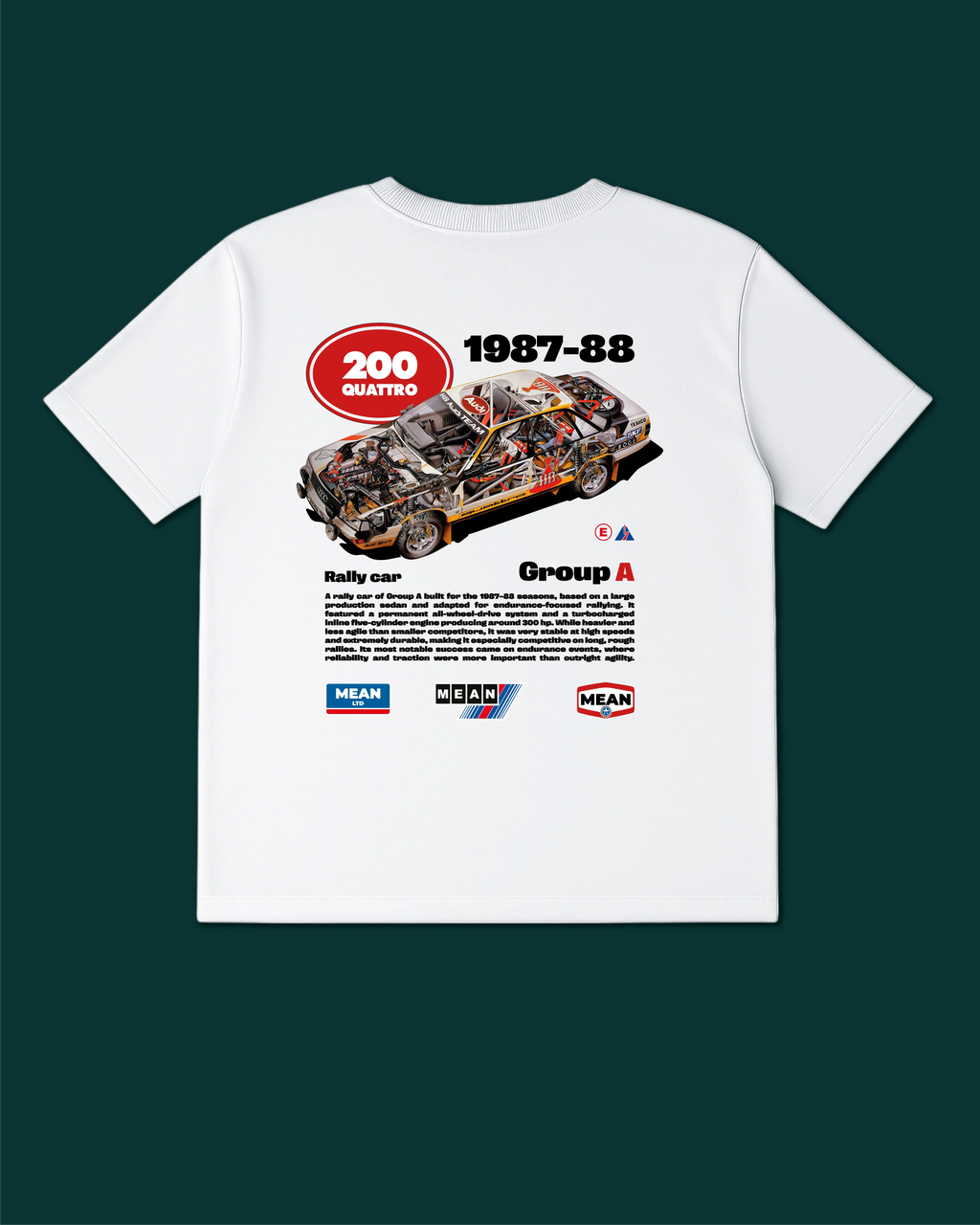 Audi 200 T-shirt - MEAN LTD