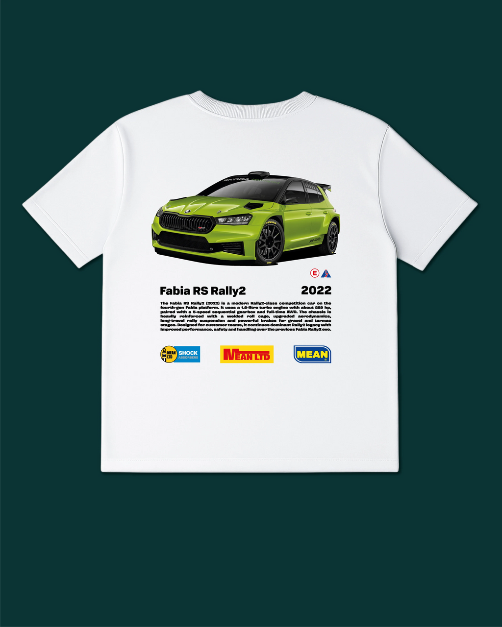 Fabia RS Rally2 '2022 T-Shirt - MEAN LTD