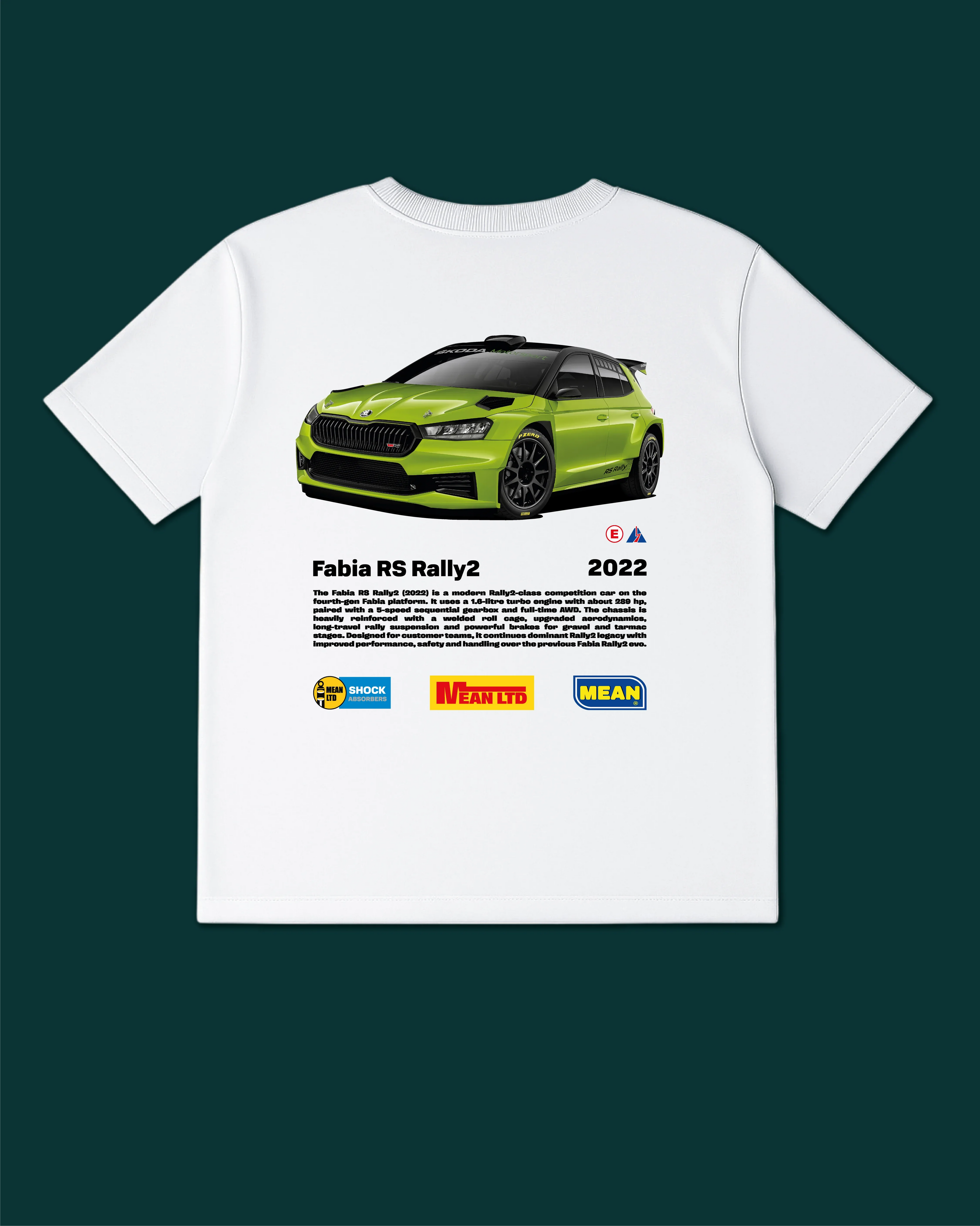 Fabia RS Rally2 '2022 T-Shirt - MEAN LTD
