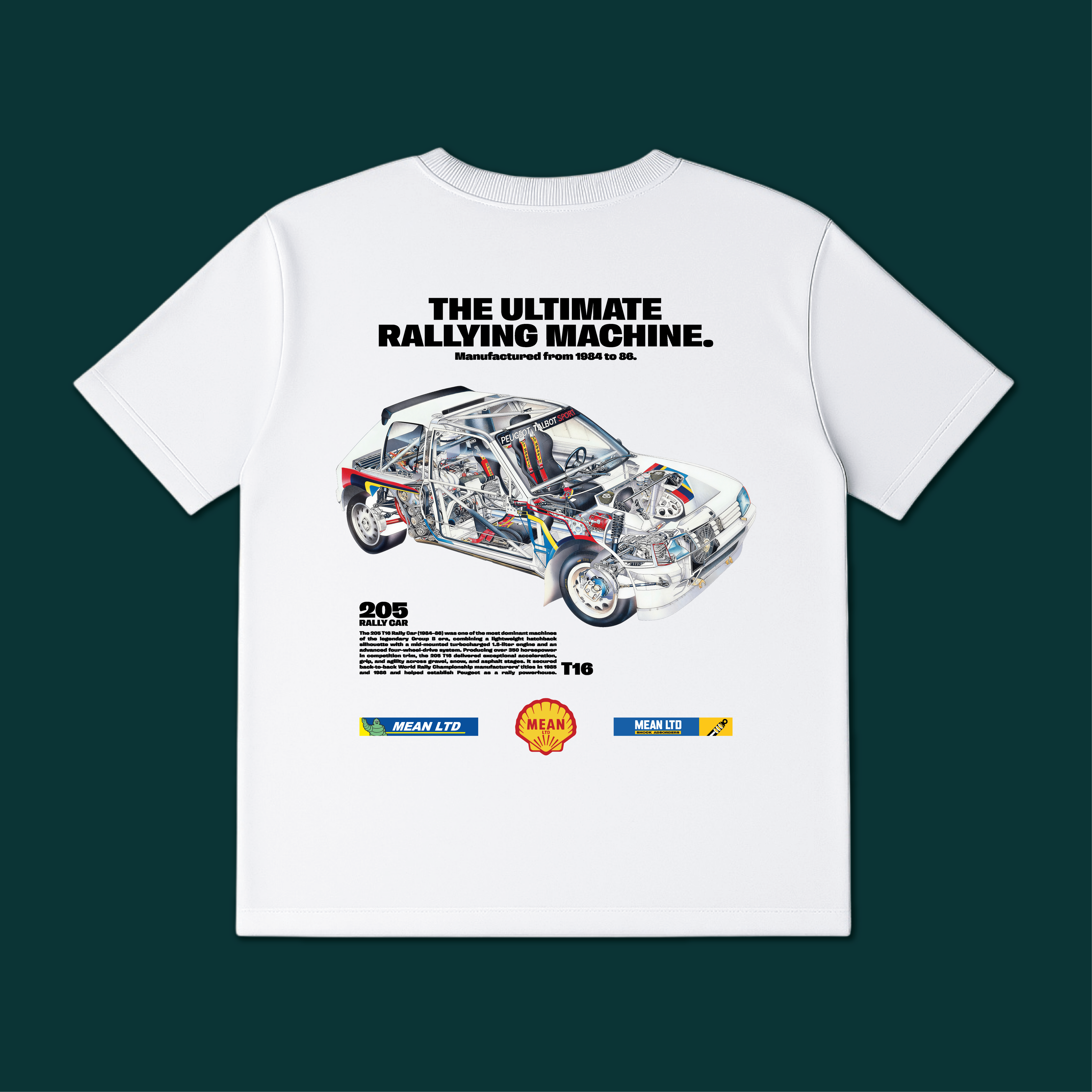 205 T16 Rally Car '1984–86 Tee